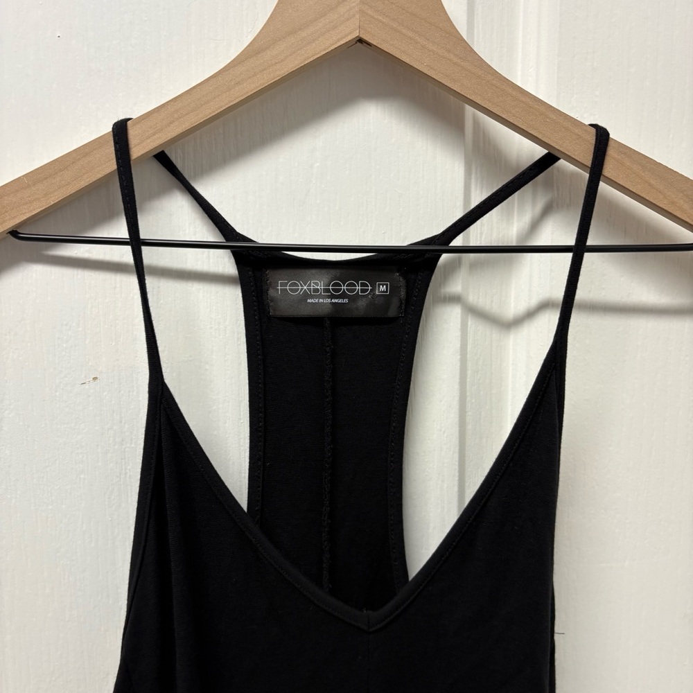 Women's Black V-Neck Spaghetti Strap Jumpsuit - Picture 5 of 7